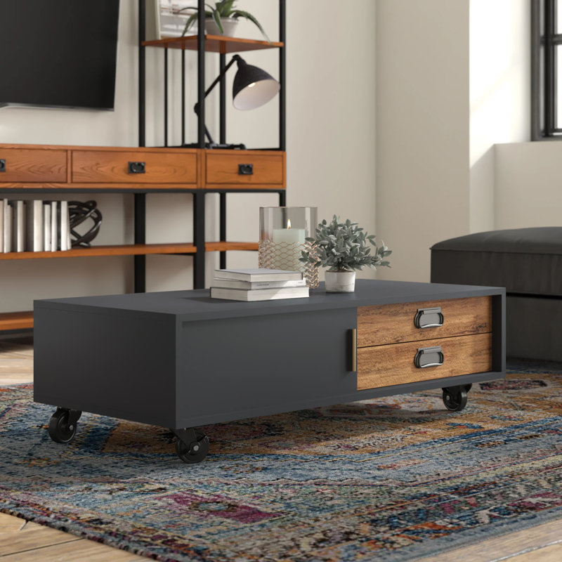 Wayfair coffee table with wheels discount